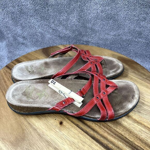 Dansko Jenelle Strappy Thong Sandals Cork Leather Red Womens Size EU 38 US 7.5-8 - Picture 8 of 8